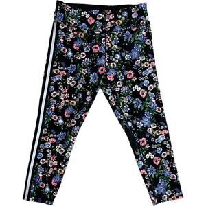 Calvin Klein Performance Floral Leggings Size XL Side Stripe Crop